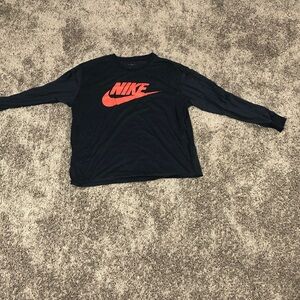 Nike Black Shirt with Vibrant Red Logo